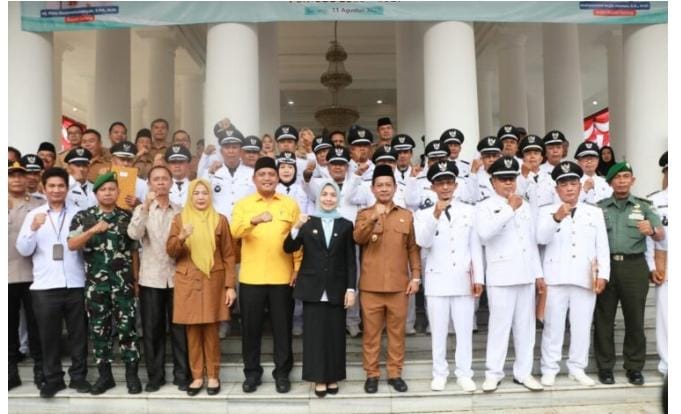 pengukuhan kepala desa perpanjang masa jabatan kepala desa diwilayah Kabupaten serang sebanya 25 Kepala Desa